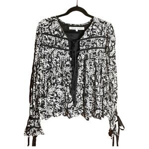 Rebecca Minkoff Black and White Blouse Size Small S 📦